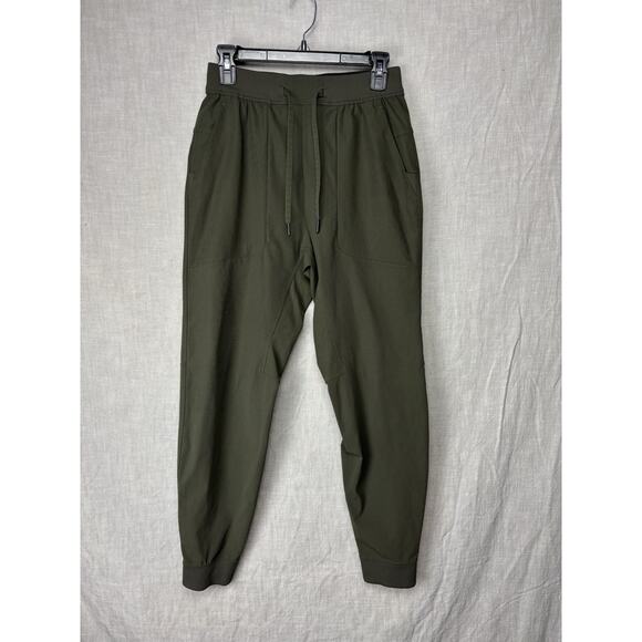 EUC Lululemon ABC Jogger Pants Mens Small Dark Olive Warpstreme Stretch M5574S - Picture 1 of 12